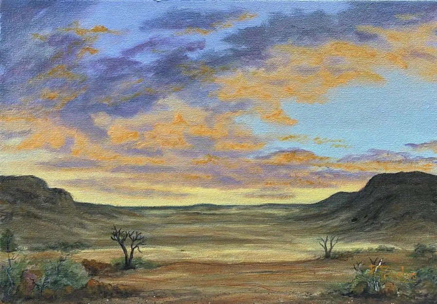 Sunset artwork by Riaan Prinsloo