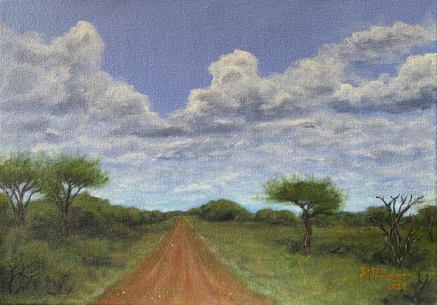 Bushveld landscape artwork by Riaan Prinsloo