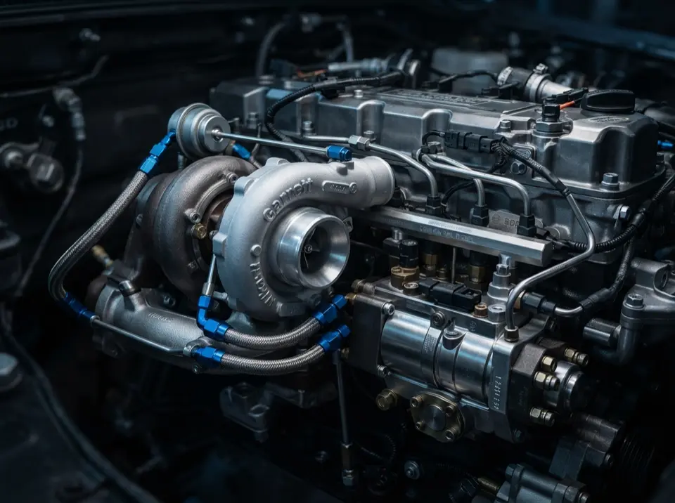 Diesel engine with turbocharger