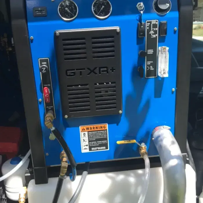 Professional truck-mounted carpet cleaning machine