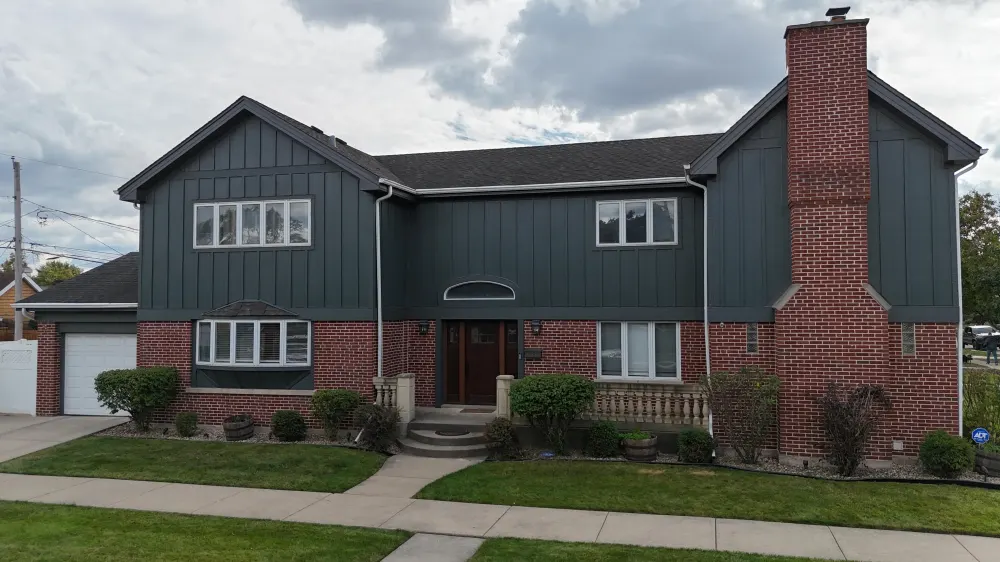 Iron Gray board and batten James Hardie siding in Elmwood Park, IL