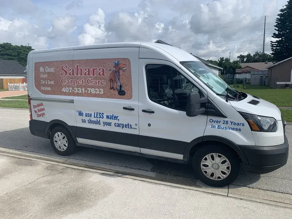 Sahara Carpet Care service vehicle in Central Florida