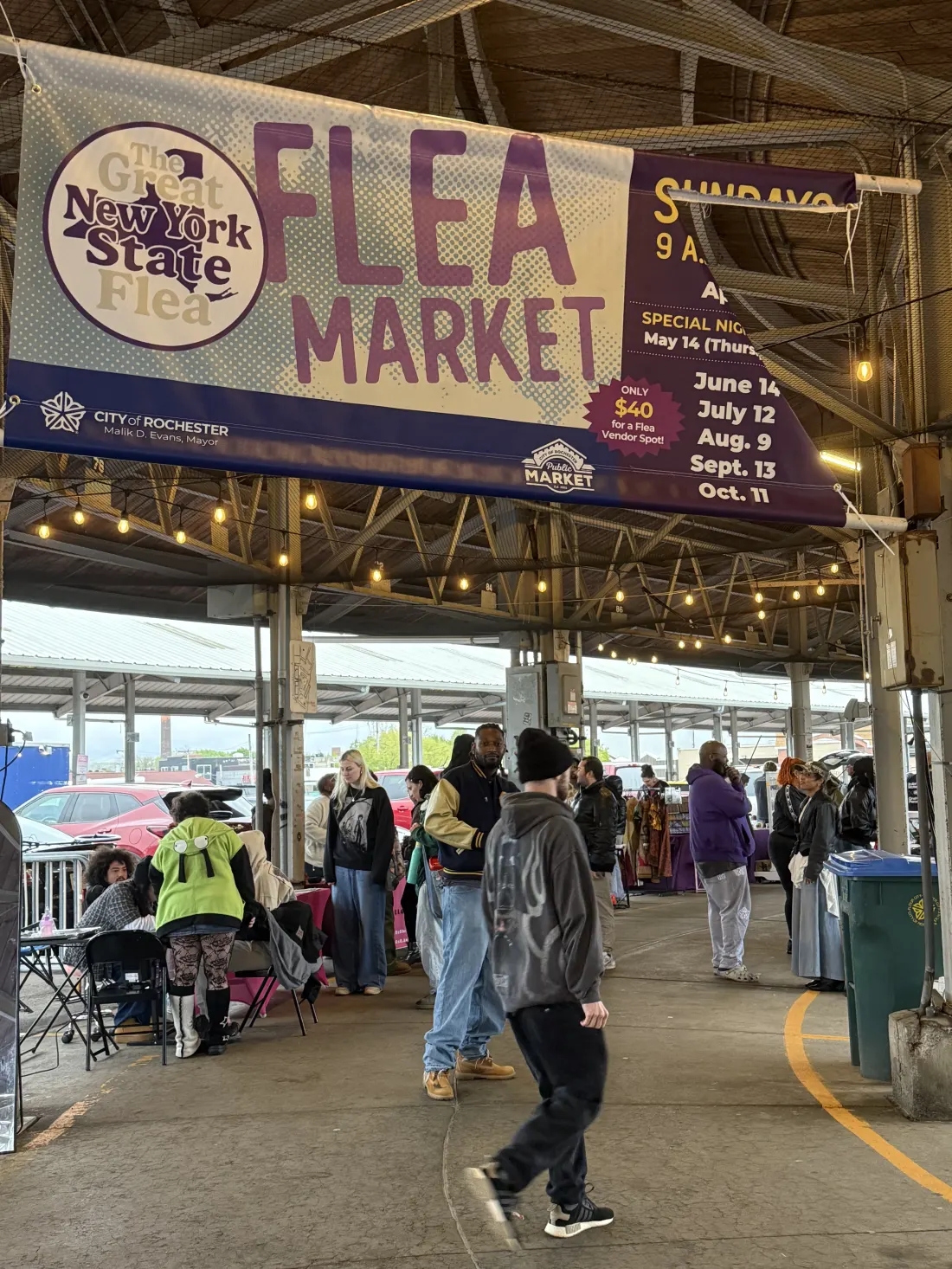Visitors shopping at the Great New York State Flea
