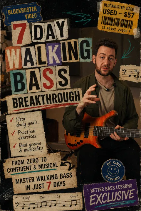 The 7-Day Walking Bass Breakthrough course cover