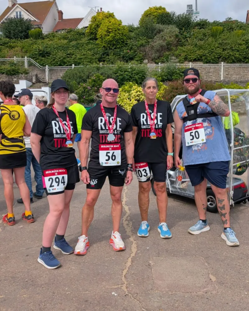 RISE Driffield members at Bridlington Beach Run in 2026