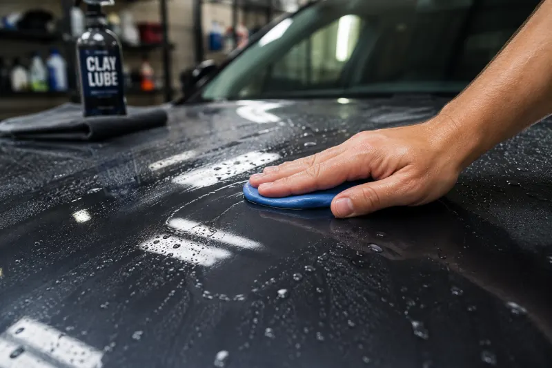 Clay bar decontamination on paintwork