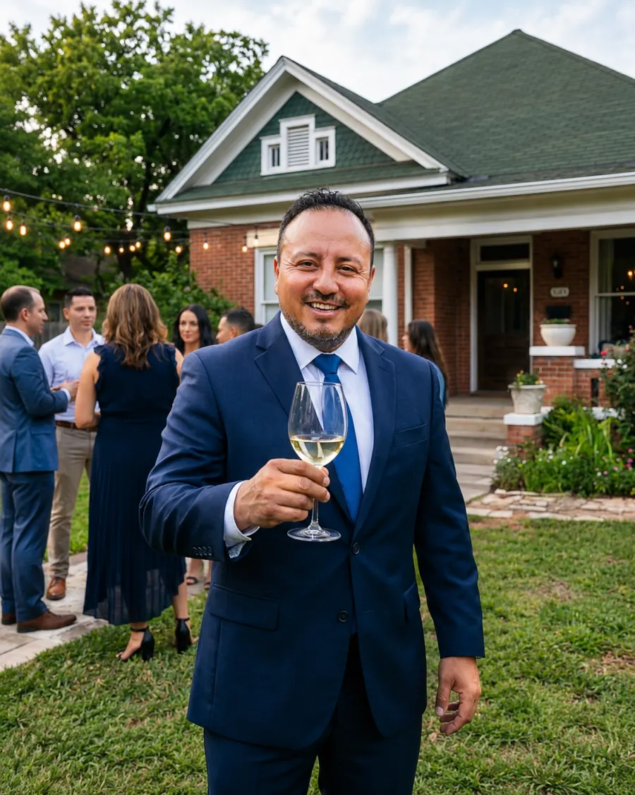 First Choice Home Buyer representative inside a house that needs repairs