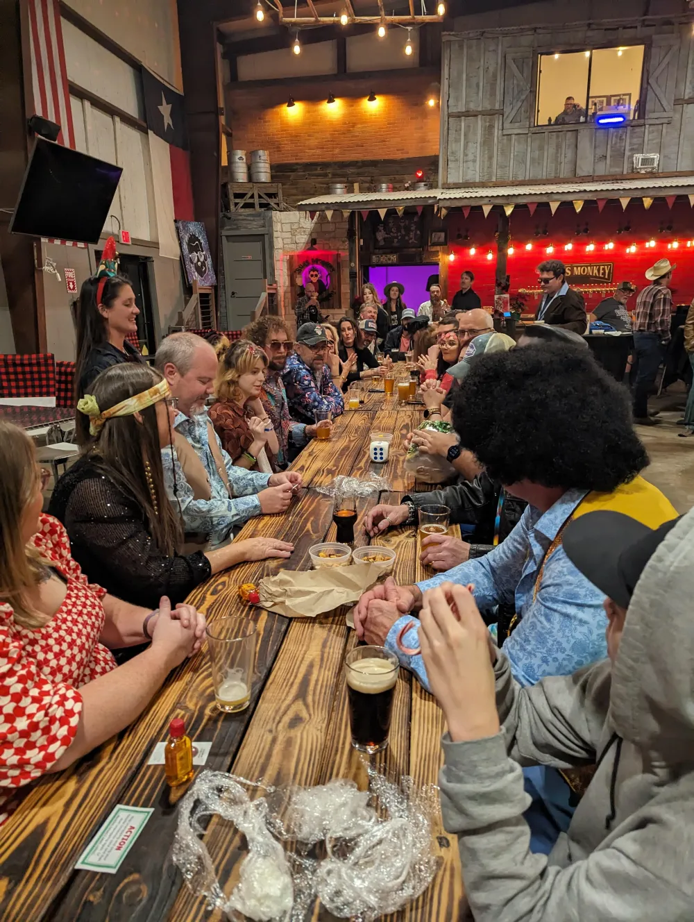 Members at the long table