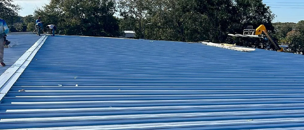 Metal roof after