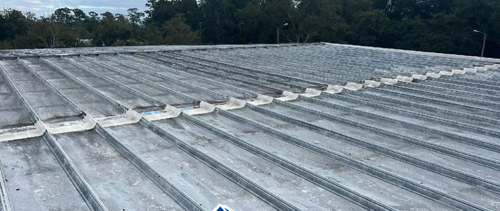 Metal roof before
