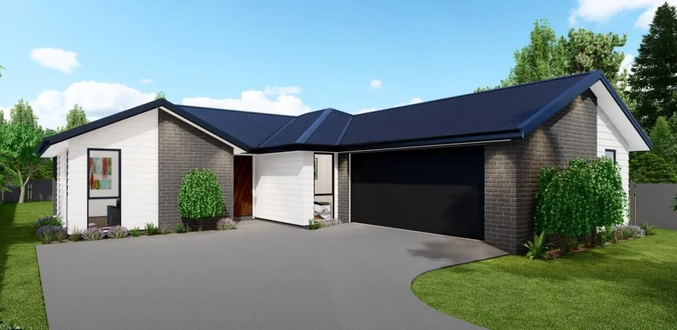 Lot 83 Frontier Estate, Te Awamutu: single-level 3-bedroom home with double garage