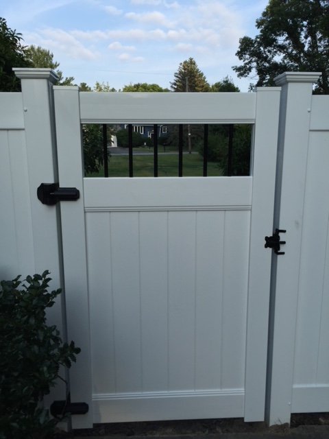 White vinyl gate by All Fenced In