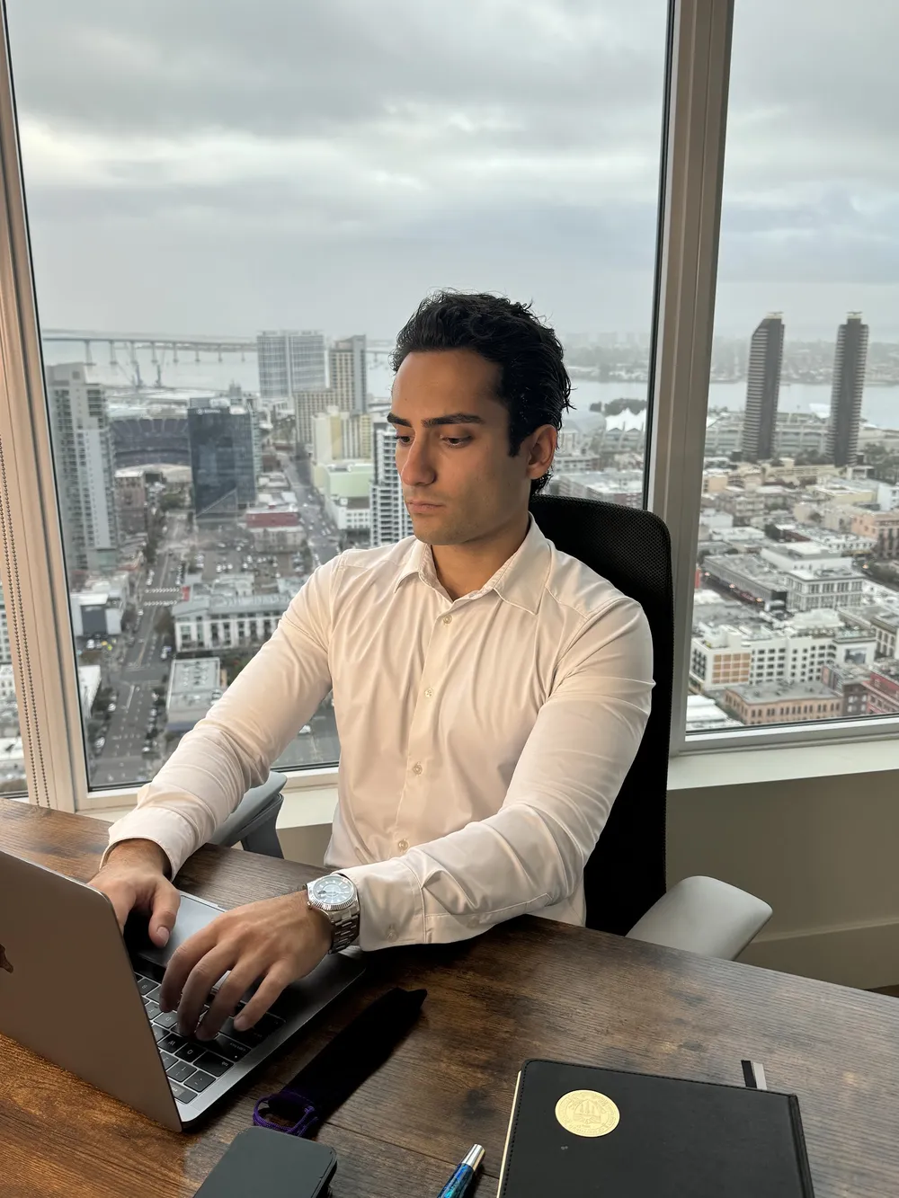 Arian Nazari at his office