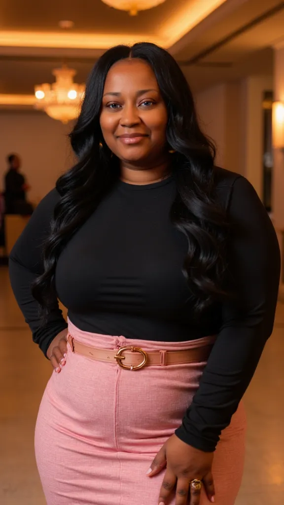 GiGi Sheppard, CMP, founder of Lotus Hospitality Partners, in an event ballroom