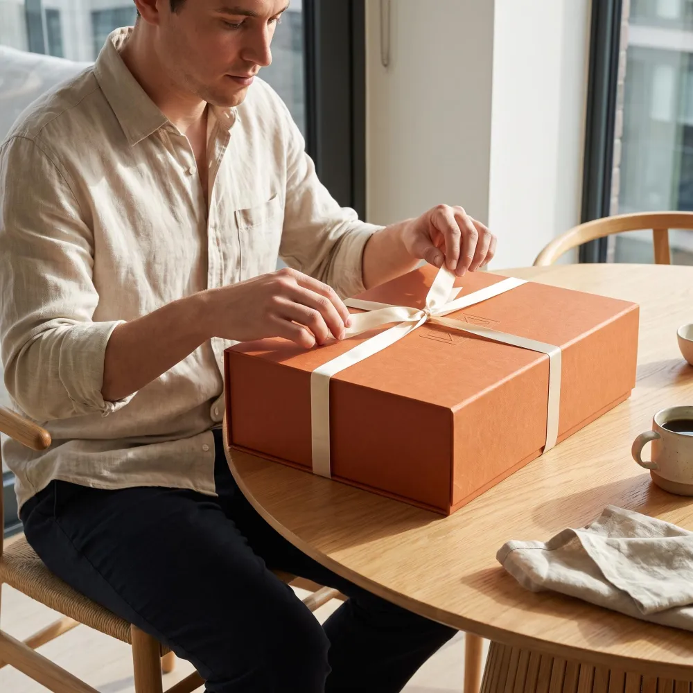 Customer opening premium packaging