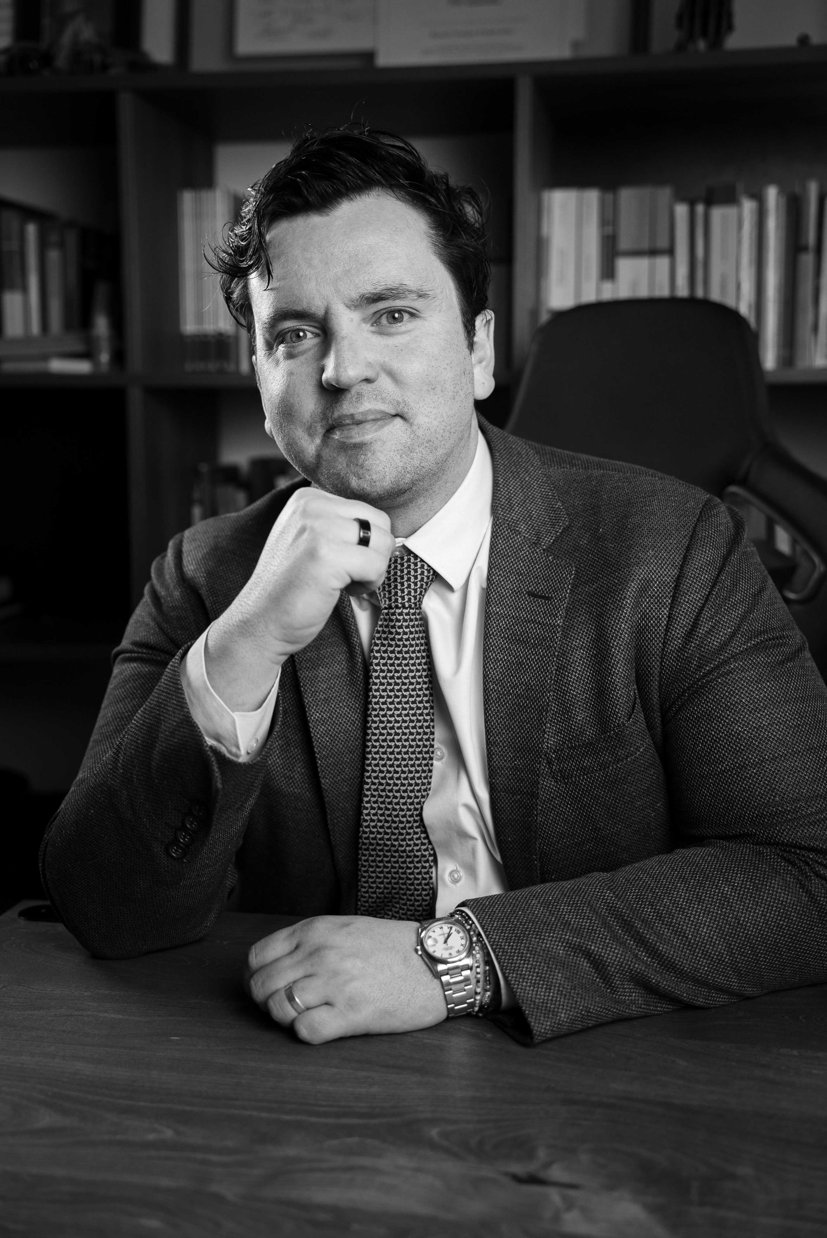 Ricardo Puelma en su oficina