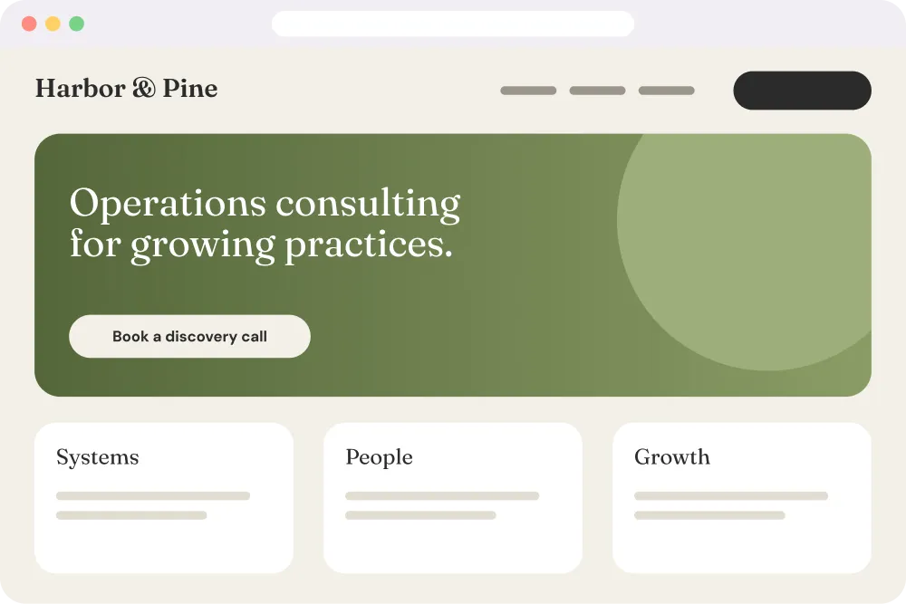 Harbor & Pine Consulting homepage