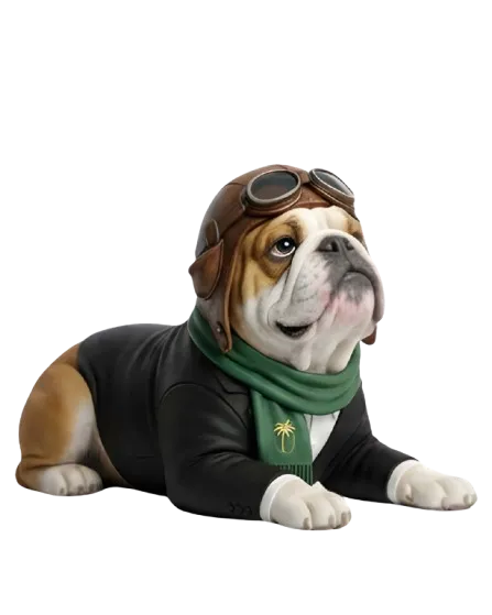 Portrait of Luxe, the Palm Luxe Cleaners mascot