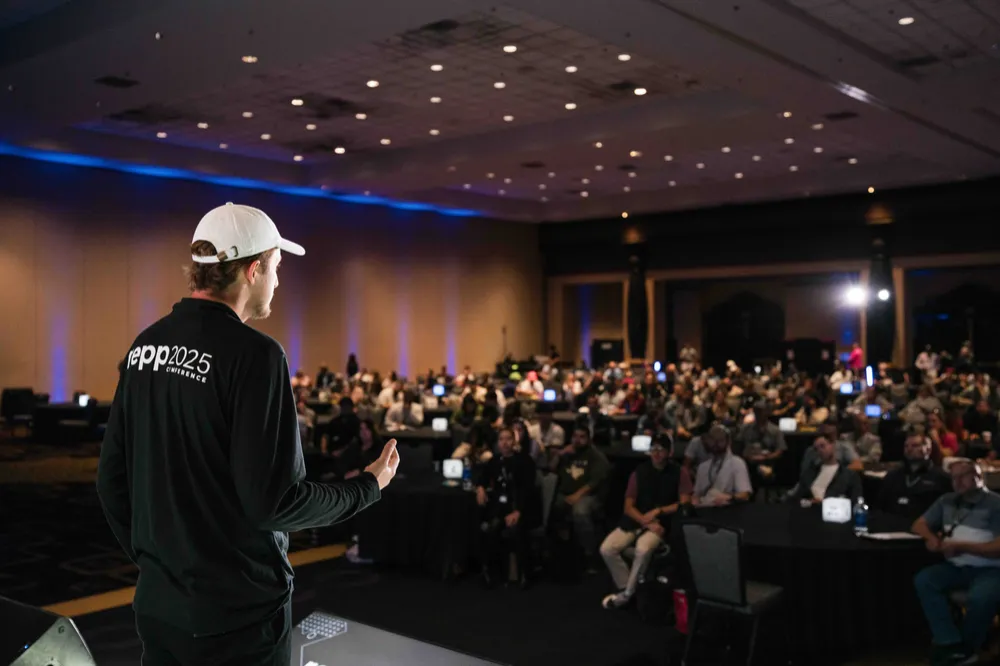 Eli Jones speaking at the REPP conference