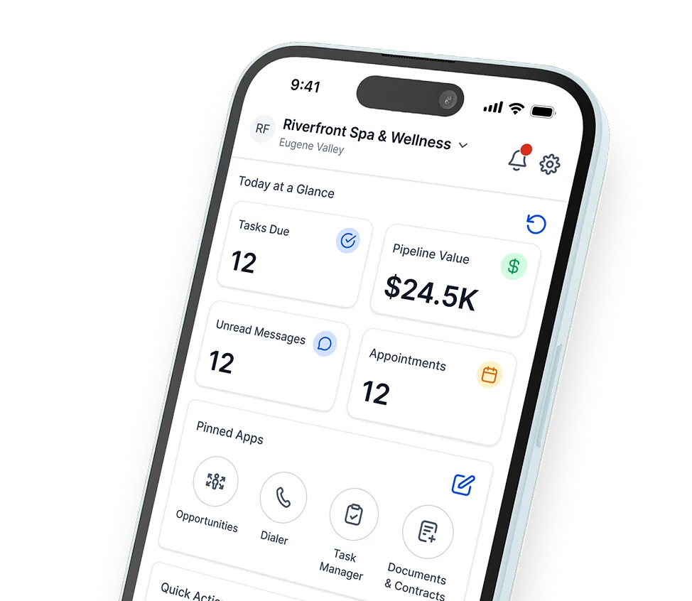 App móvil de Blue Nova CRM