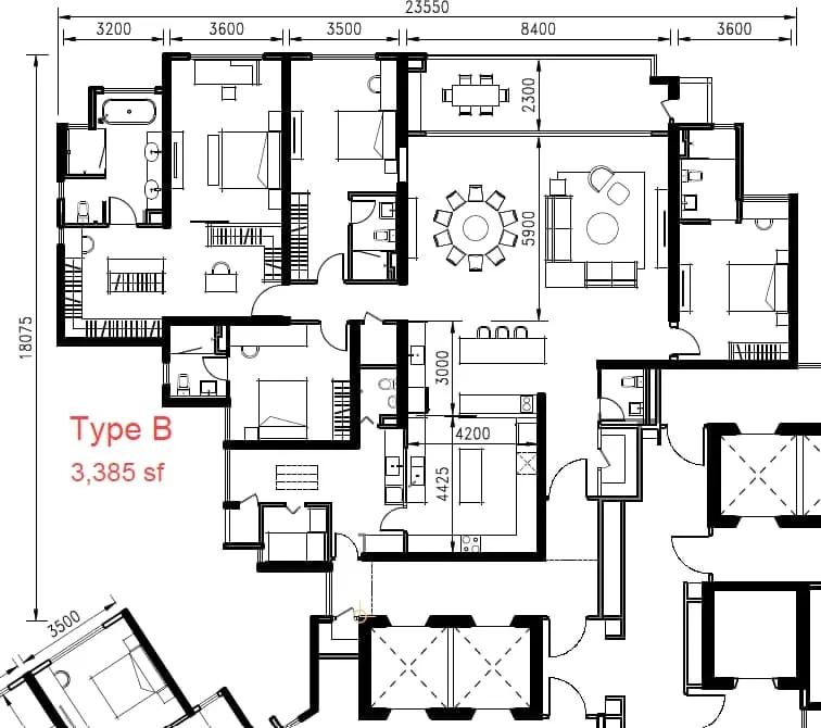 Aetas Taman Desa Type B floor plan, 3,365 sq ft (313 m²)