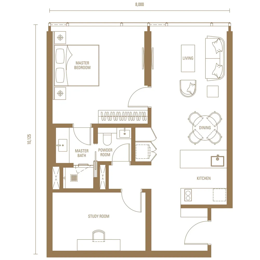 Pavilion Damansara Heights Royal Suites · Type J4 floor plan, 850 sq ft (79 m²)
