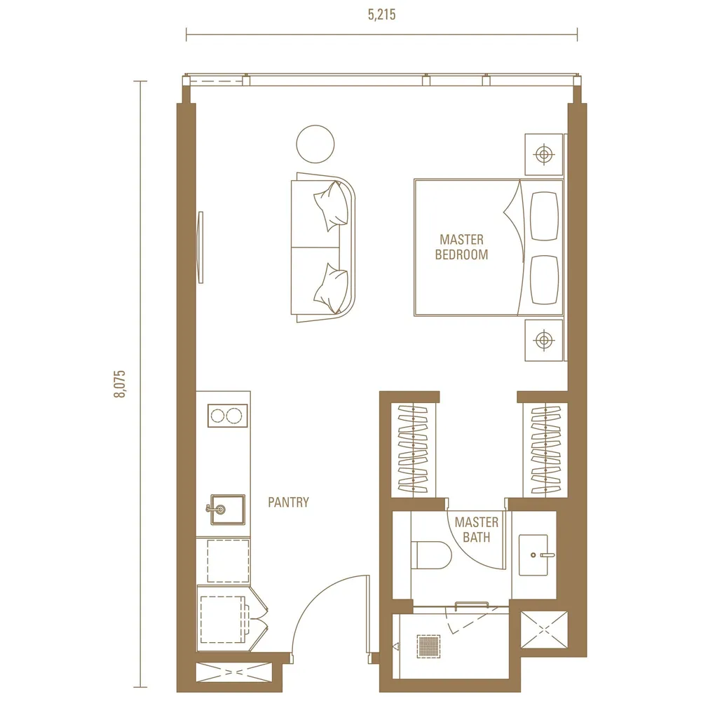 Pavilion Damansara Heights Royal Suites · Type S1 floor plan, 452 sq ft (42 m²)