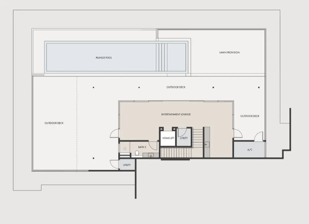 The Eden Type A3a penthouse · upper floor floor plan, 9,192 sq ft (854 m²)
