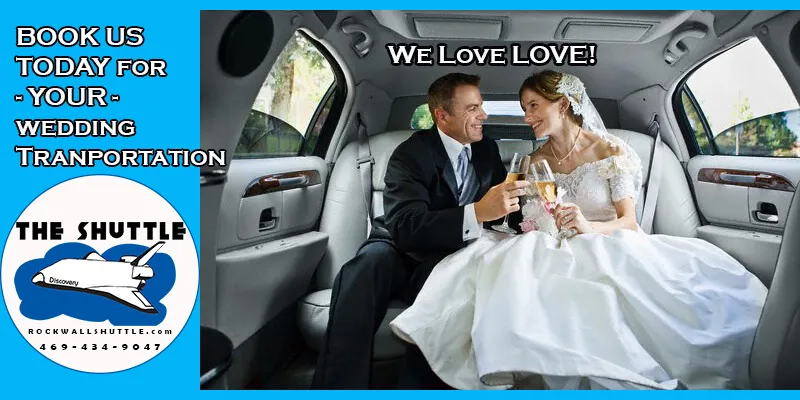 Wedding transportation banner - The Shuttle wedding guest shuttle service