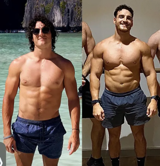 Rugby player transformation before and after 12 weeks with Rugby Development Coach