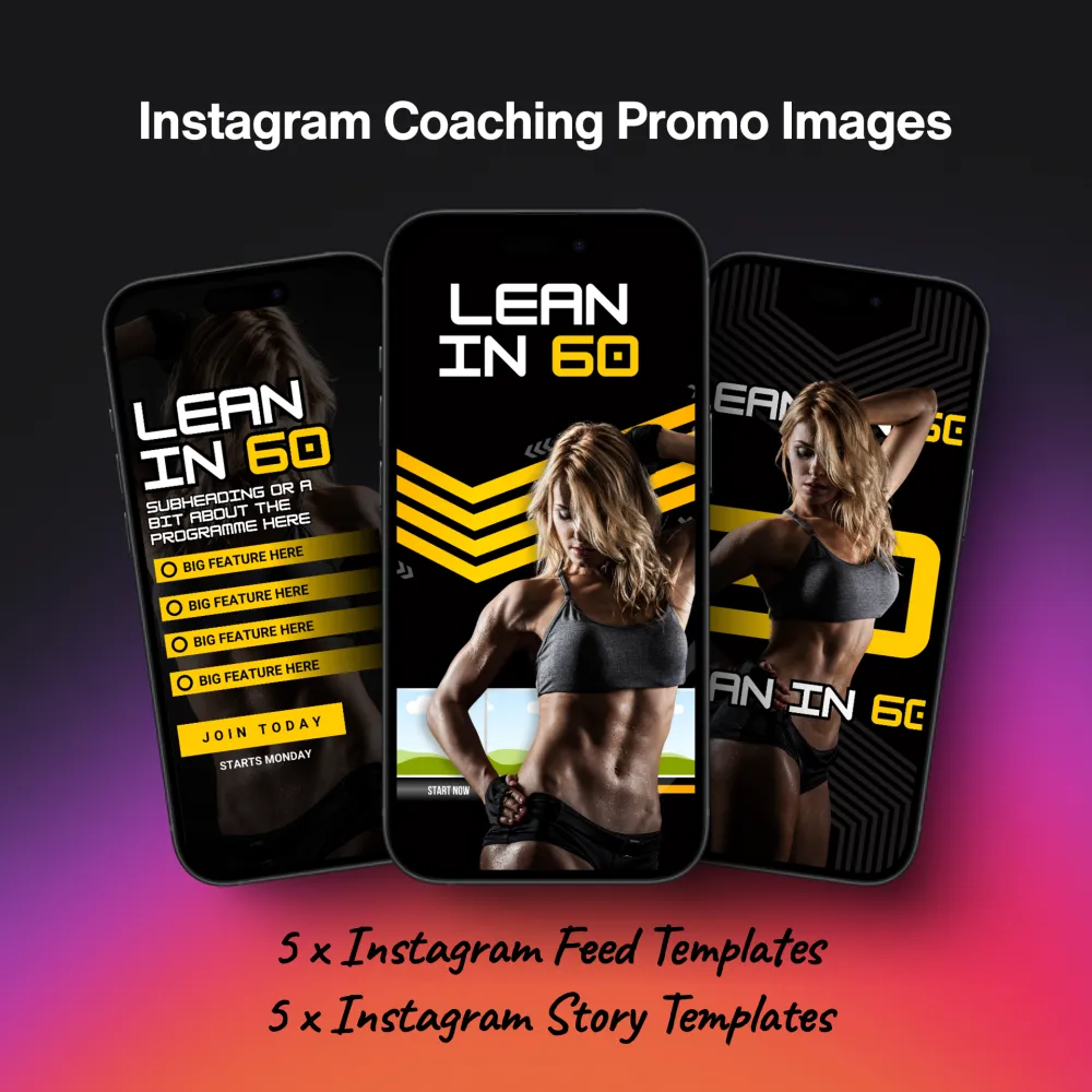 Instagram promo templates, social media, feed and story templates