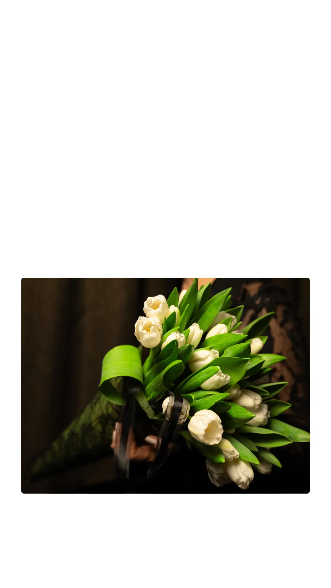 Bouquet de tulipes blanches pour la livraison de fleurs à Montréal