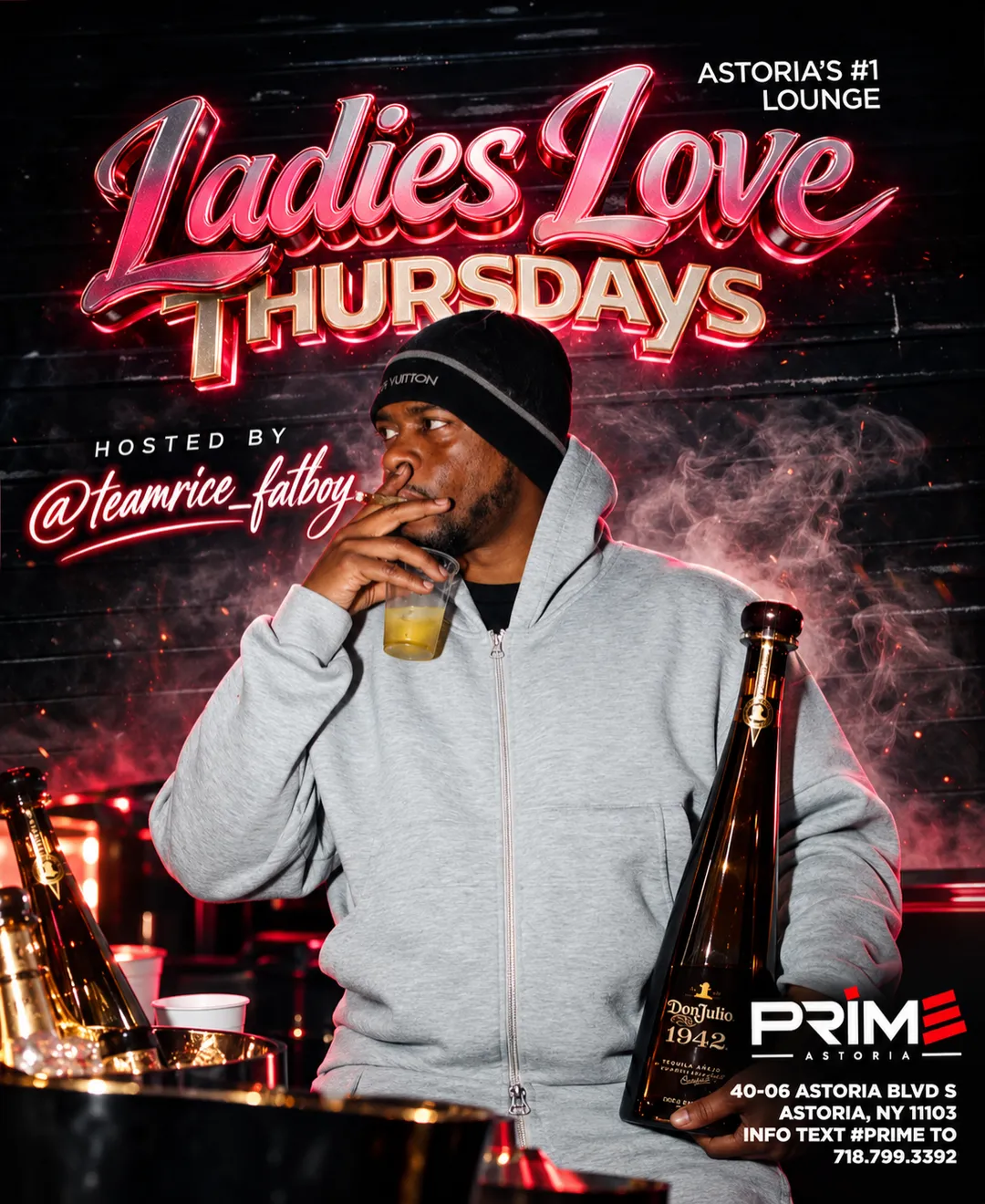 Ladies Love Thursdays at Prime Astoria, hosted by @teamrice_fatboy
