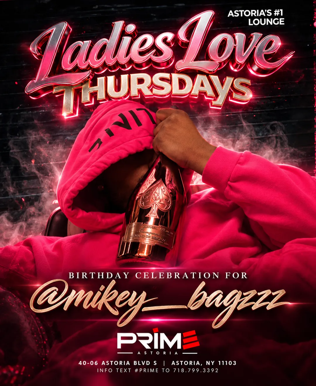 Ladies Love Thursdays at Prime Astoria, birthday celebration for @mikey_bagzzz