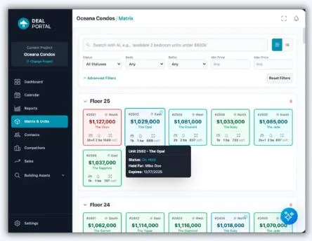 Pricing and availability matrix
