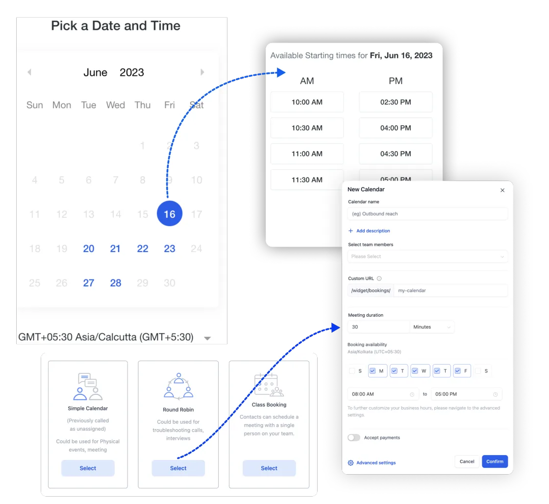 Scale4Ever booking calendar