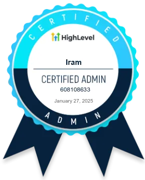 HighLevel certified administrator badge
