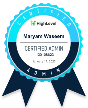 HighLevel certified administrator badge