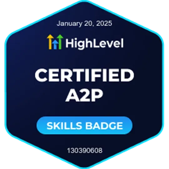 HighLevel Certified A2P Skills Badge