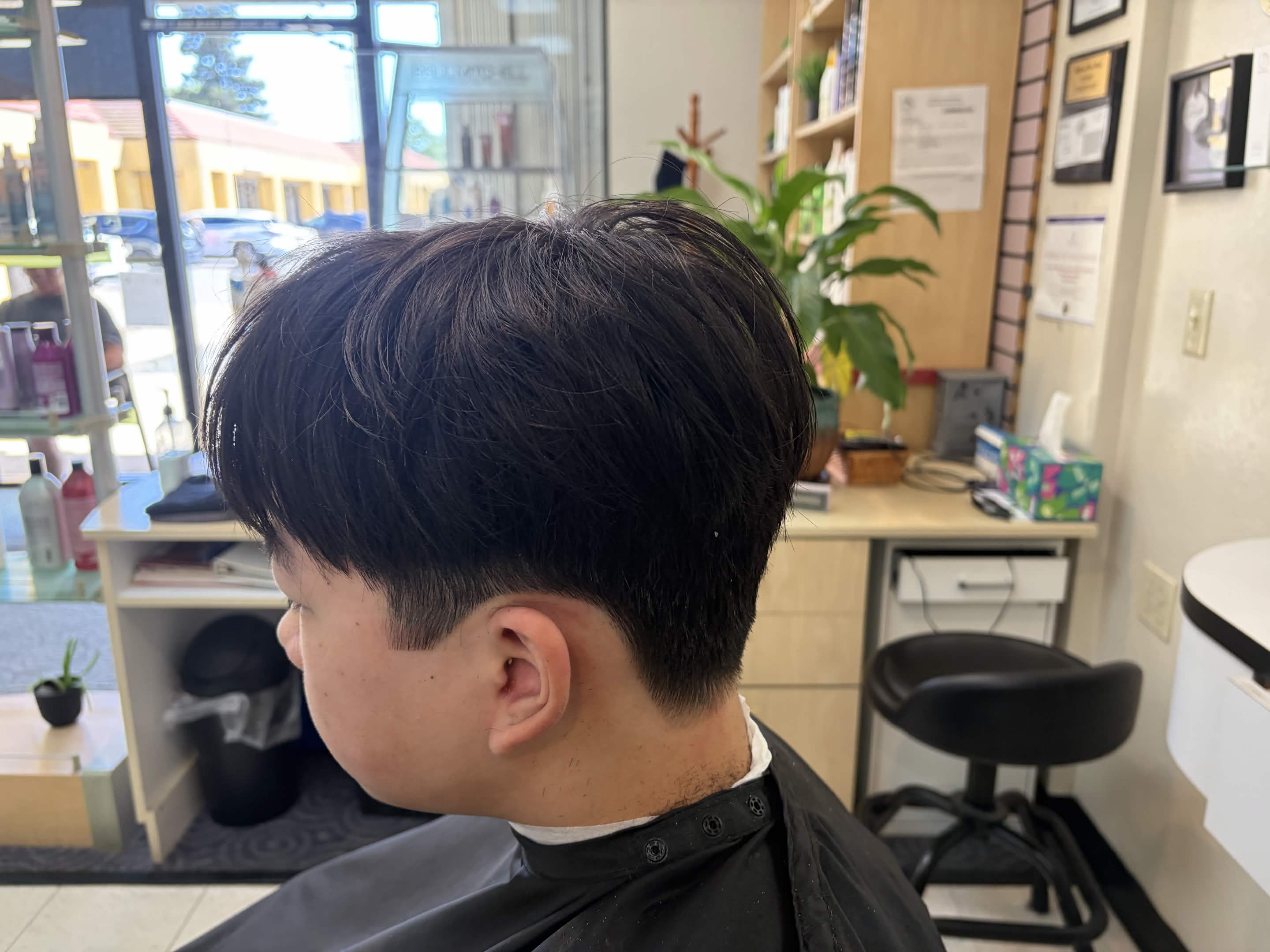 Men’s two block haircut at Silver Star Salon in Sacramento