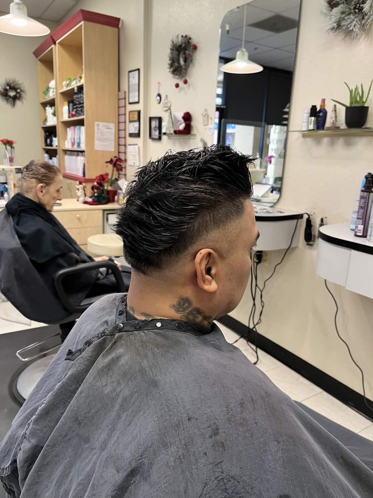 Men’s high fade haircut at Silver Star Salon in Sacramento