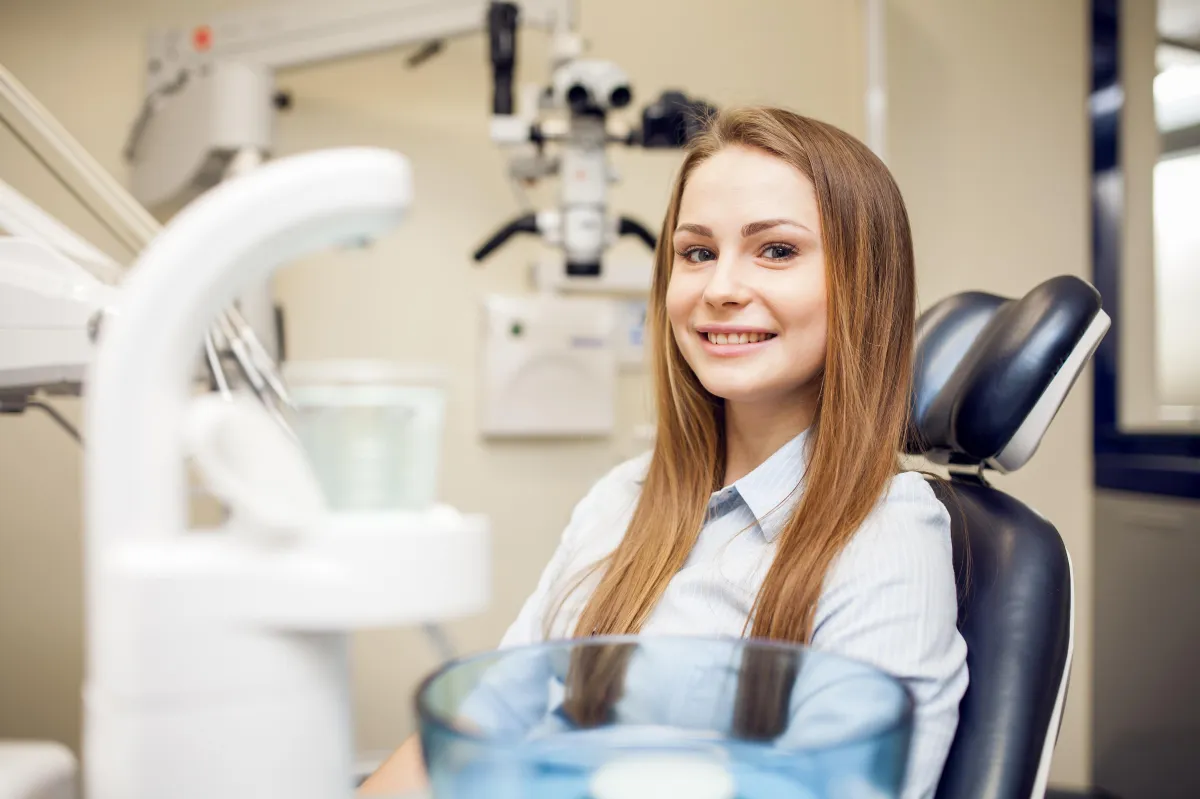 Patient seated comfortably in a dental chair