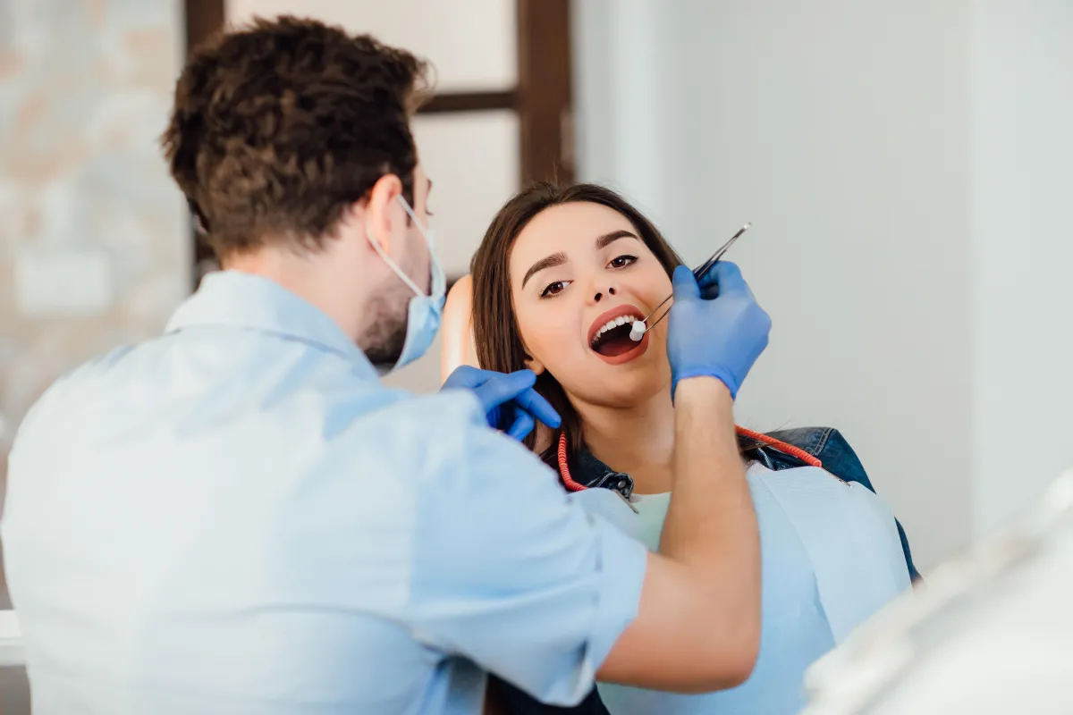 Dental patient receiving care