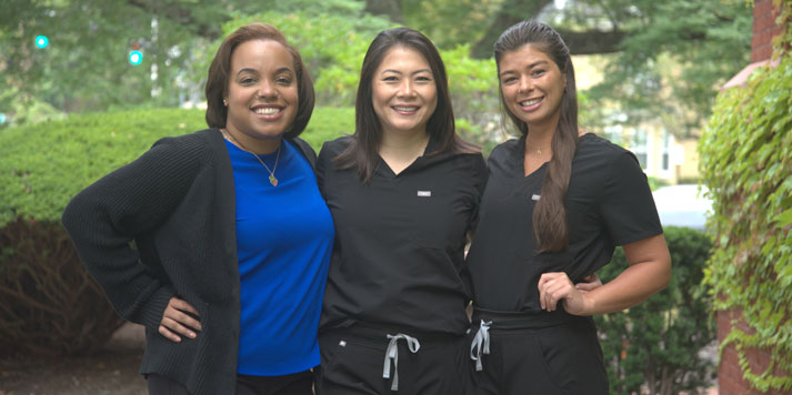 Wellesley Hills Dental team members smiling outdoors