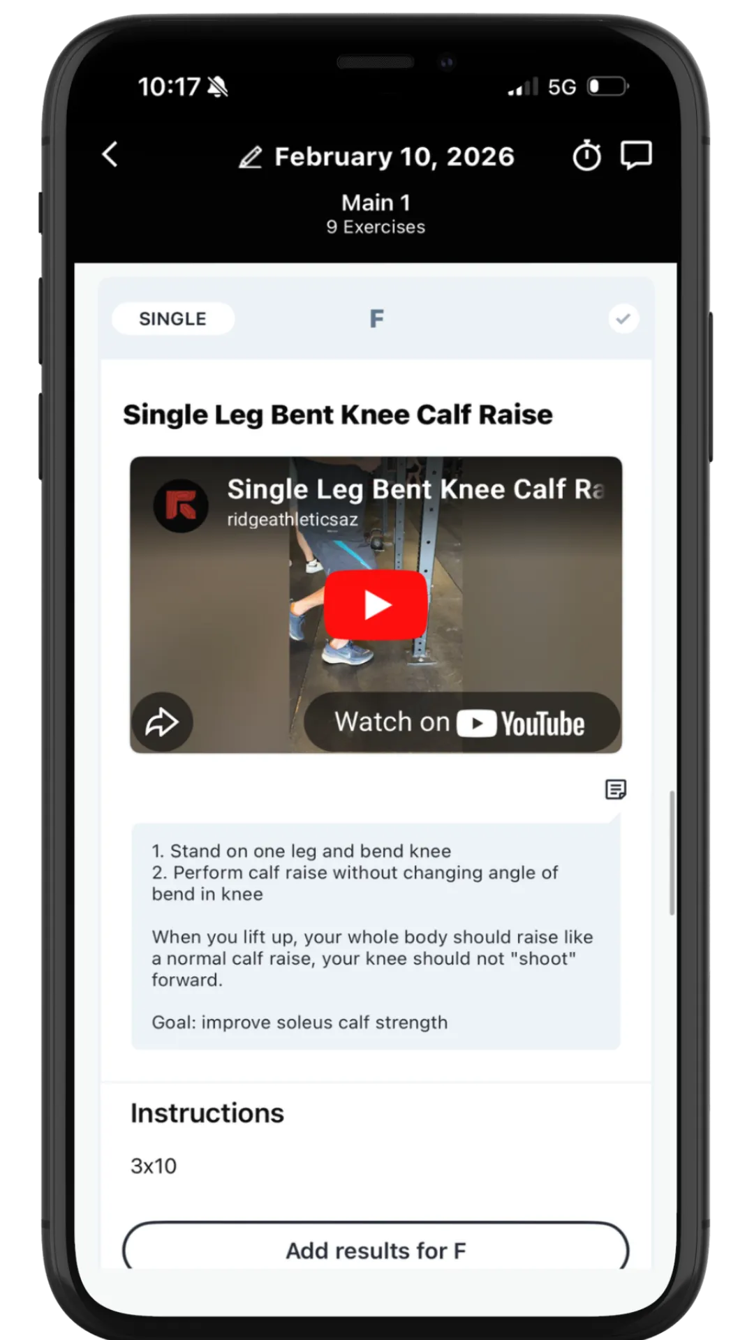 Ridge Athletics exercise demonstration