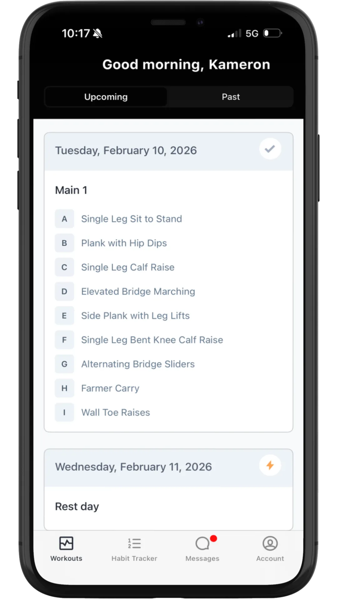 Ridge Athletics training app