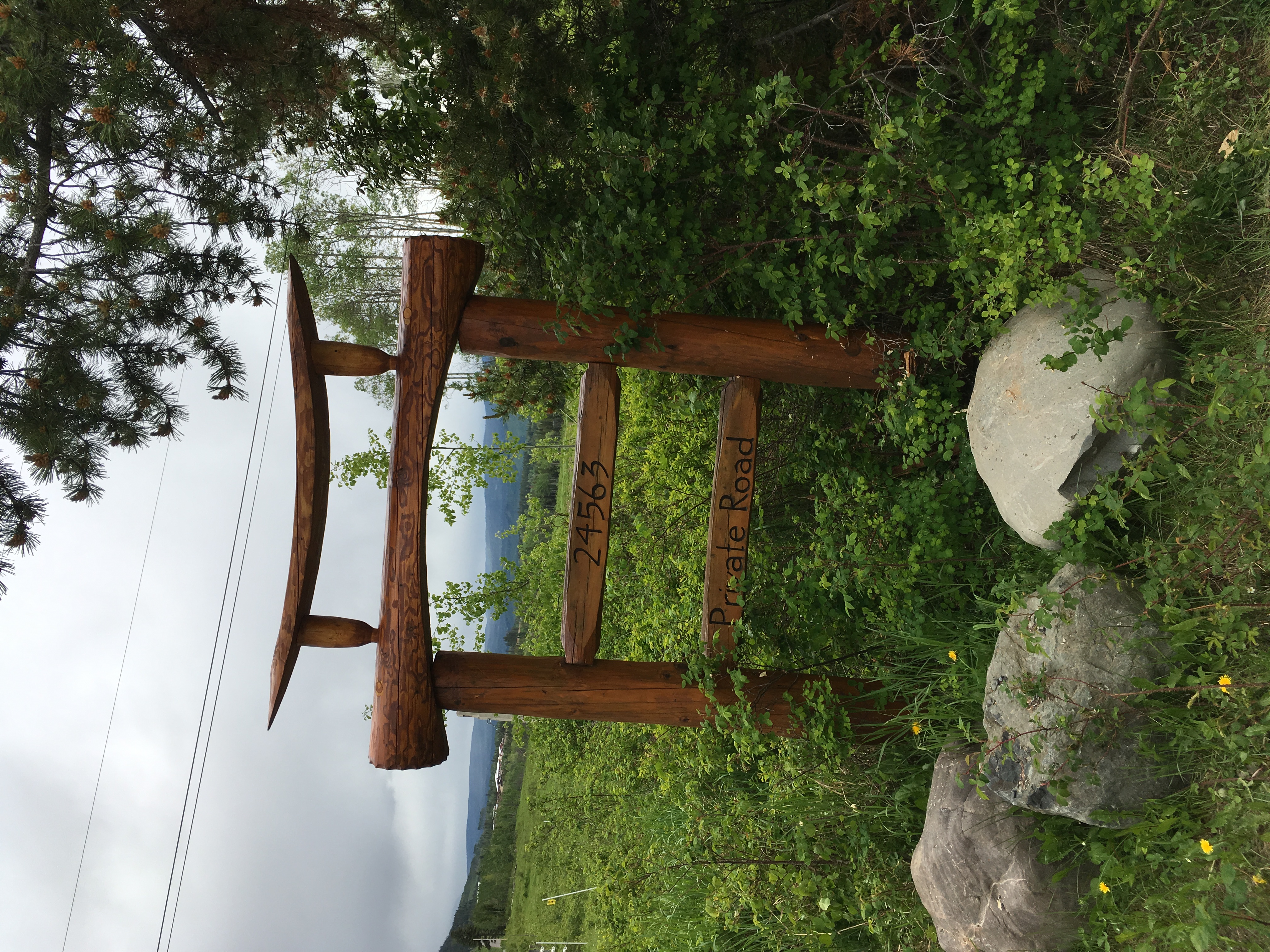 Property marker off Walcott Road