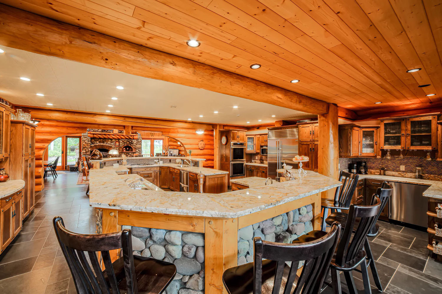 Double kitchen in the main lodge