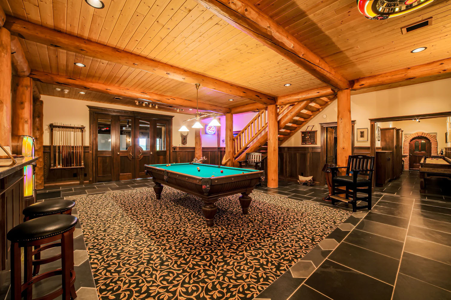 Pool room and bar area
