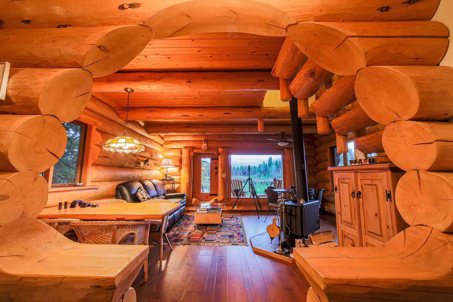 Foyer inside Lake Cabin
